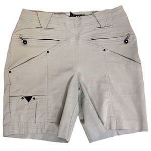 JAMIE SADOCK vintage Golf Shorts Bermudas Side Zip taupe tan size 2